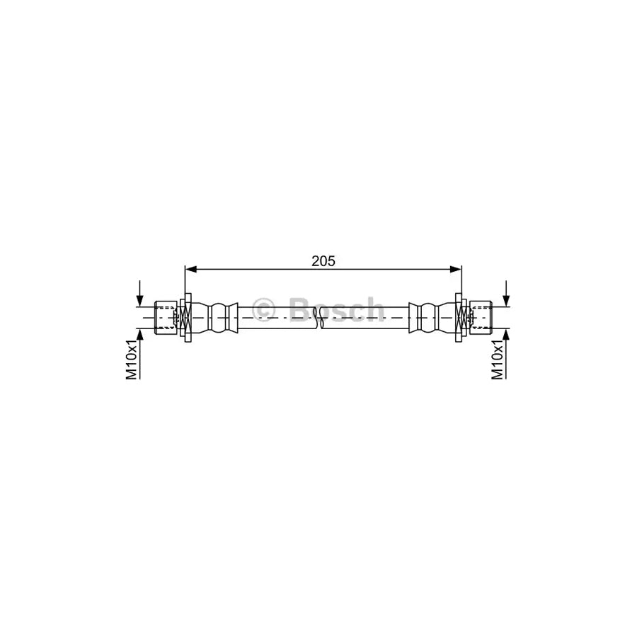 BOSCH 1 987 481 772 Brake Hose 205Mm M10X1