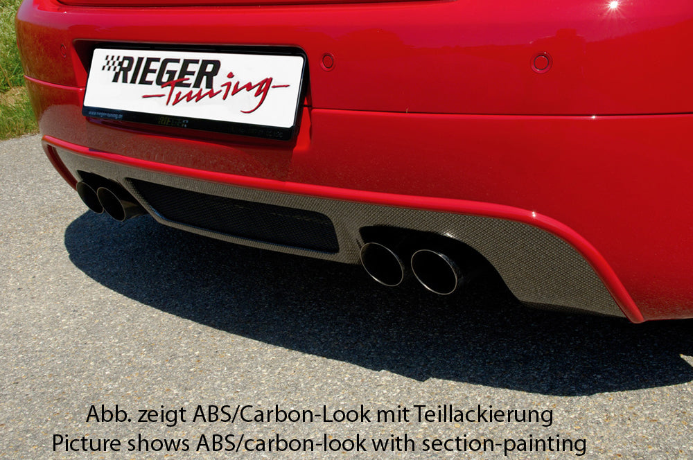 Rieger 00059408 VW Mk5 Golf Rear Diffuser for Twin Tailpipe Left & Right - Matte Black