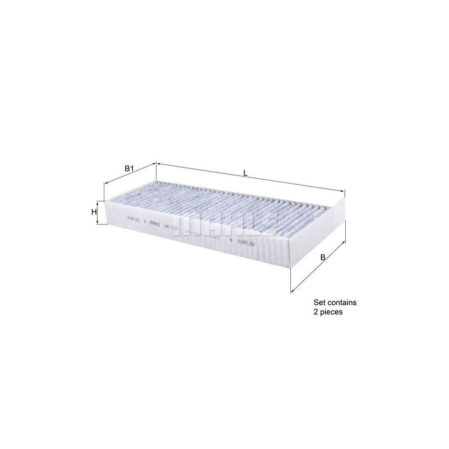 MAHLE ORIGINAL LAK 1157/S Pollen filter Activated Carbon Filter