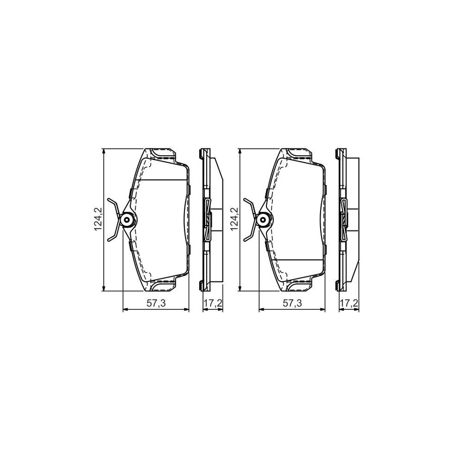 Bosch 0986495070 Brake Pad Set With Mounting Manual BP1493