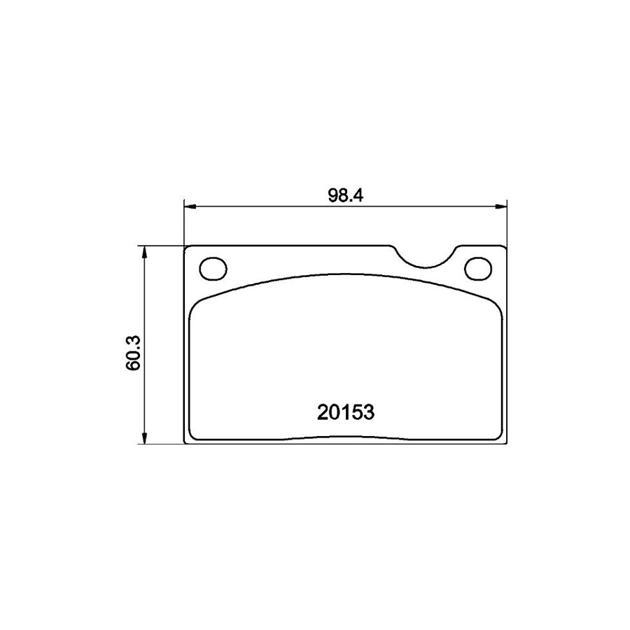 Hella 8DB 355 018 391 Brake Pad Set Not Prepared For Wear Indicator
