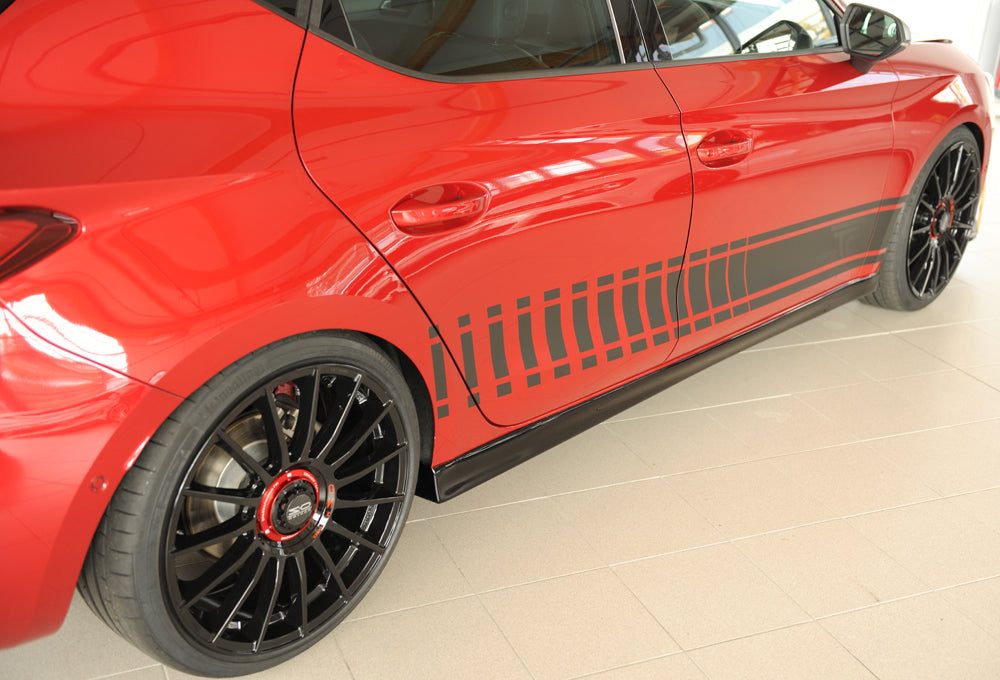 Rieger 00088224 Seat Leon KL Right Side Skirt - Glossy Black