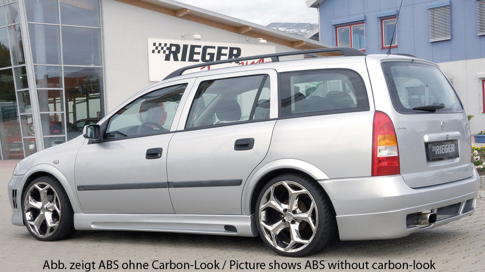 Rieger 00099303 Opel Astra G Right Side Skirt - Carbon-Look