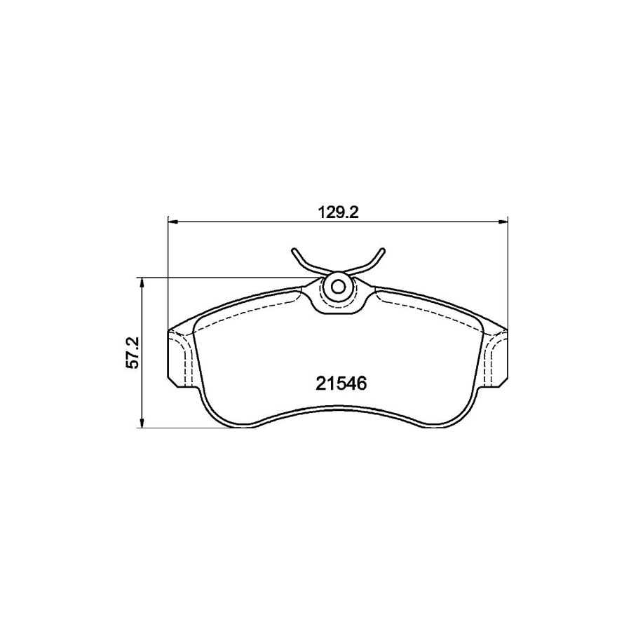 Hella 8DB 355 018 011 Brake Pad Set Not Prepared For Wear Indicator With Brake Caliper Screws