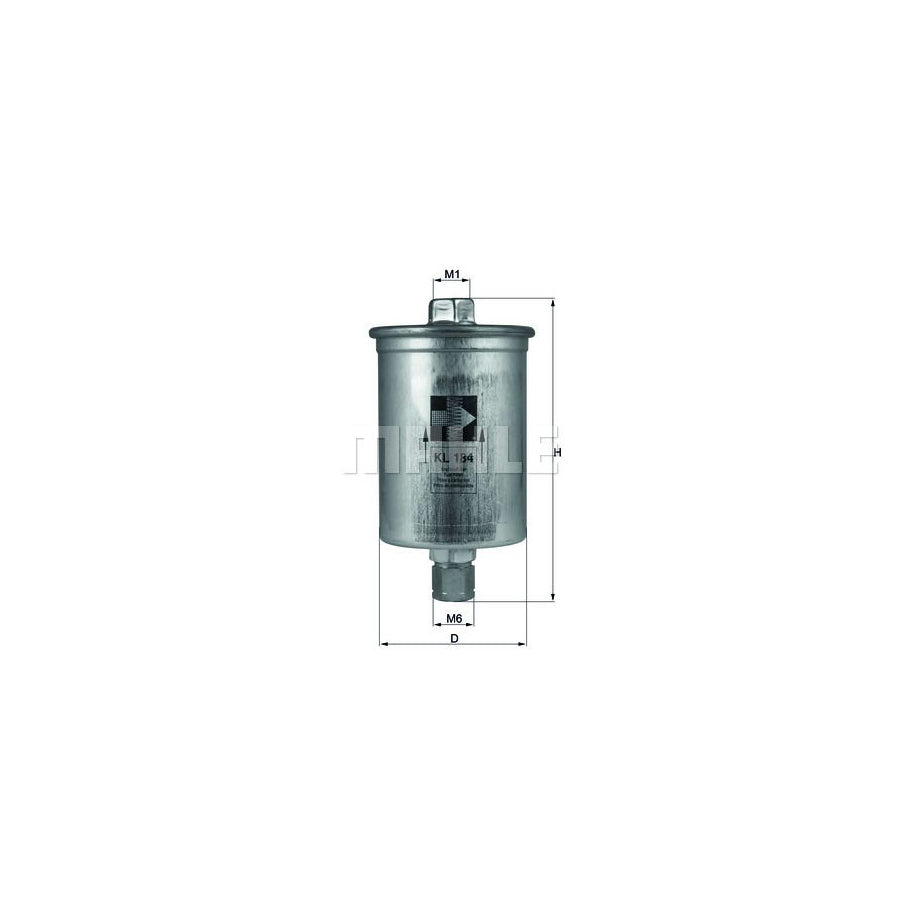 MAHLE ORIGINAL KL 184 Fuel filter In-Line Filter