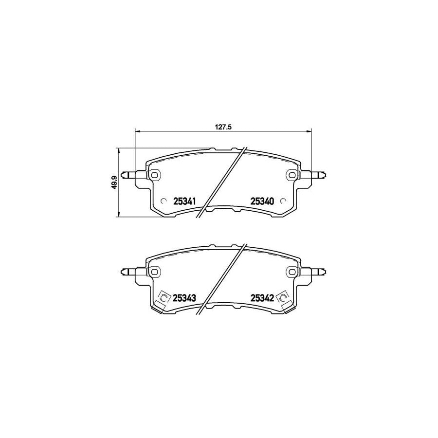Brembo P 56 082 Brake Pad Set With Acoustic Wear Warning