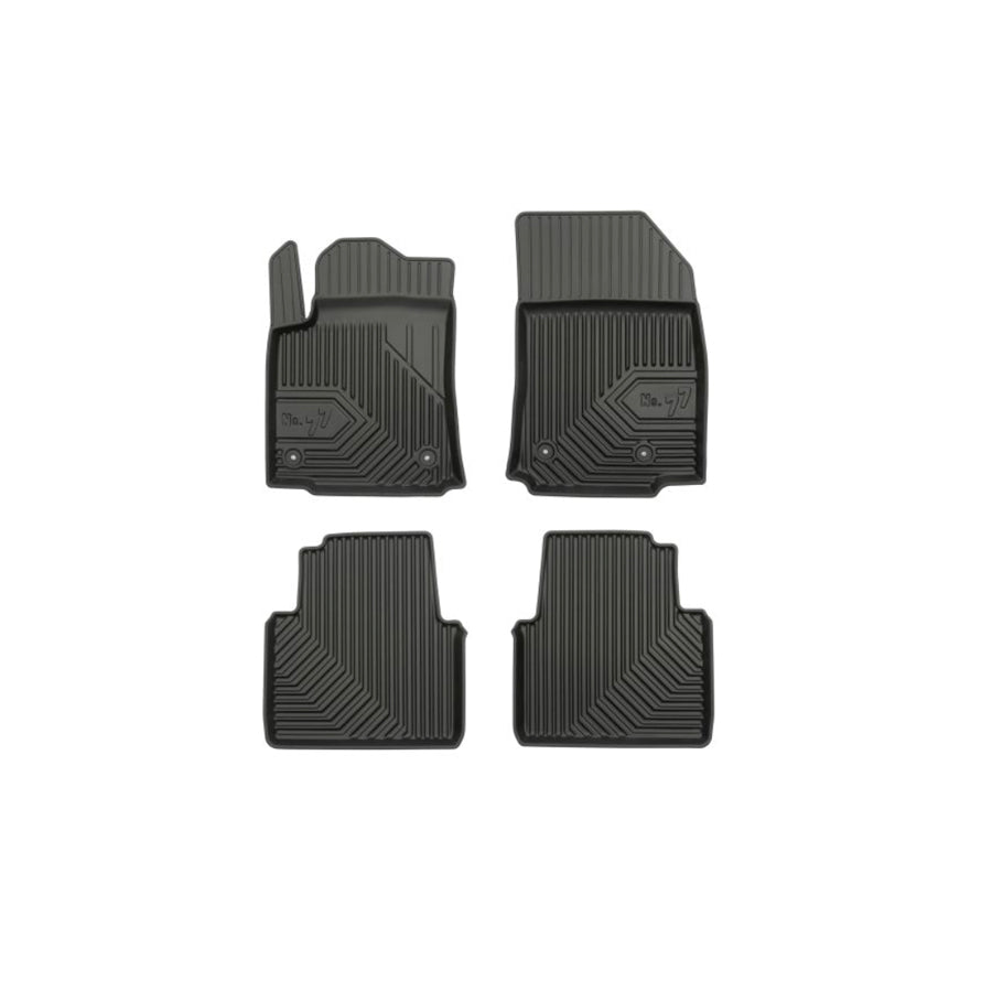 FROGUM Tailored 77408043 Floor mat set for CITROEN C3 Aircross II (2R, 2C) Elastomer, Front and Rear, Quantity: 4, Black, (LHD)