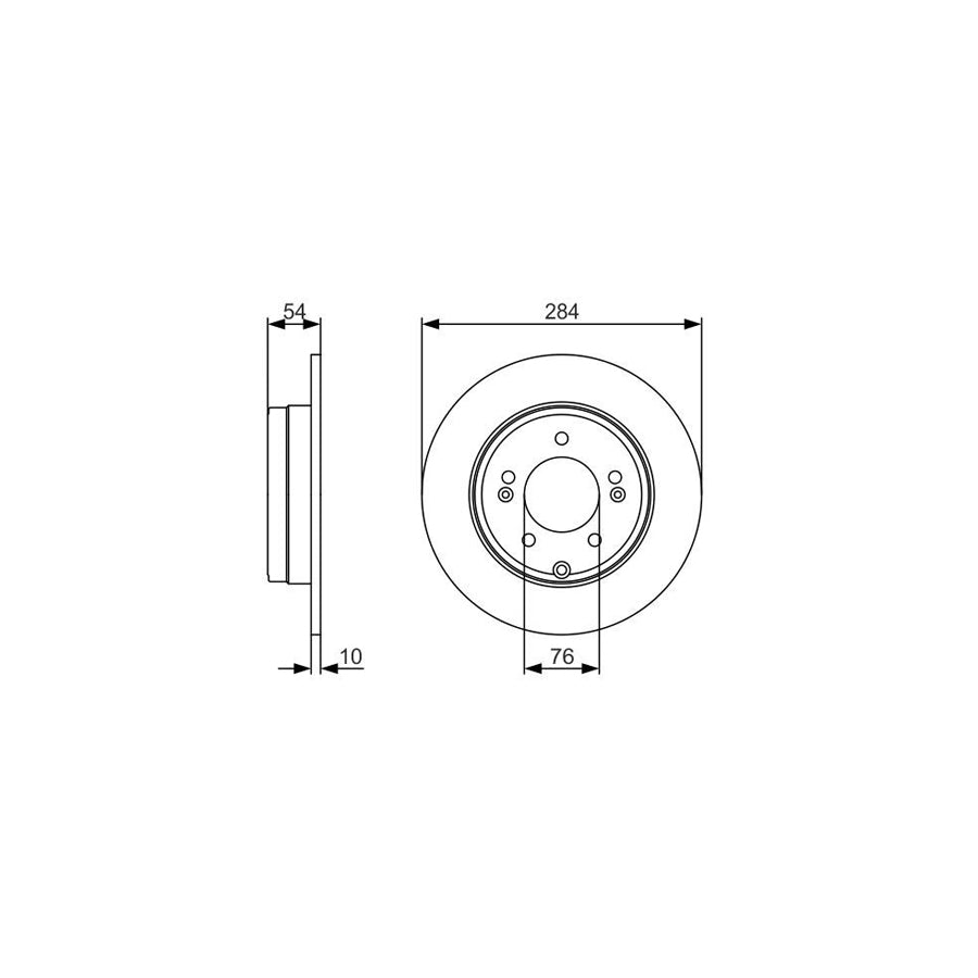 BOSCH 0 986 479 A45 Brake Disc Solid Coated with bolts screws
