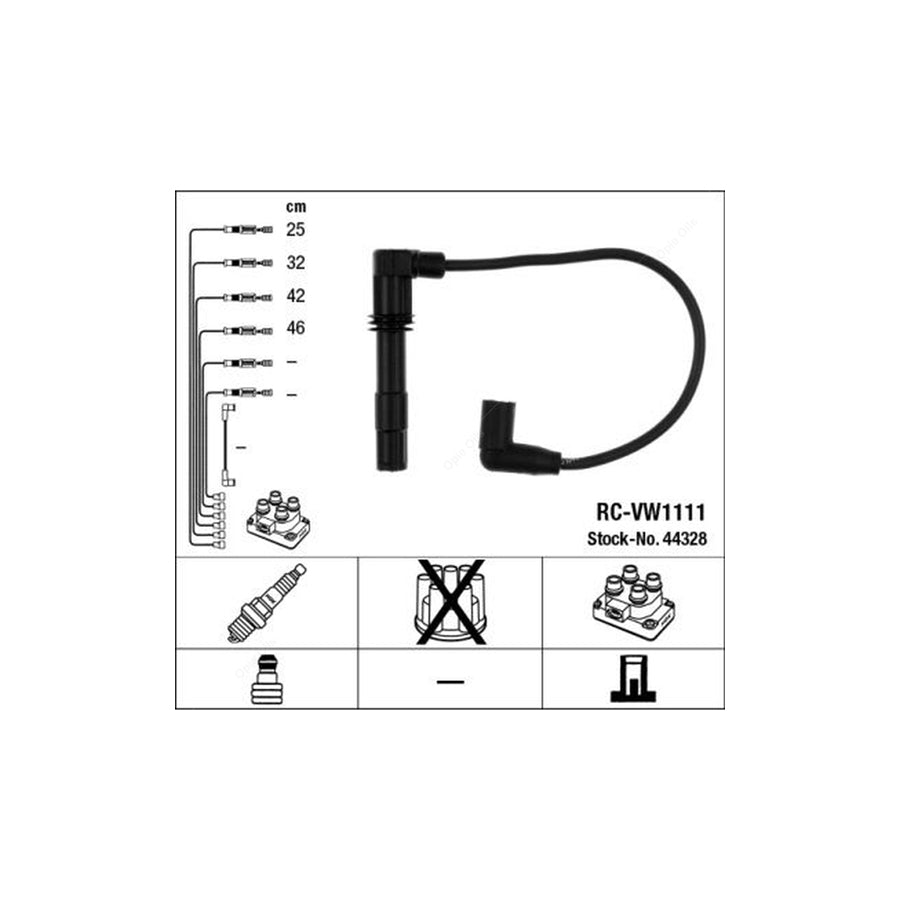 NGK Ignition Cable Kit RC-VW1111 (NGK44328)