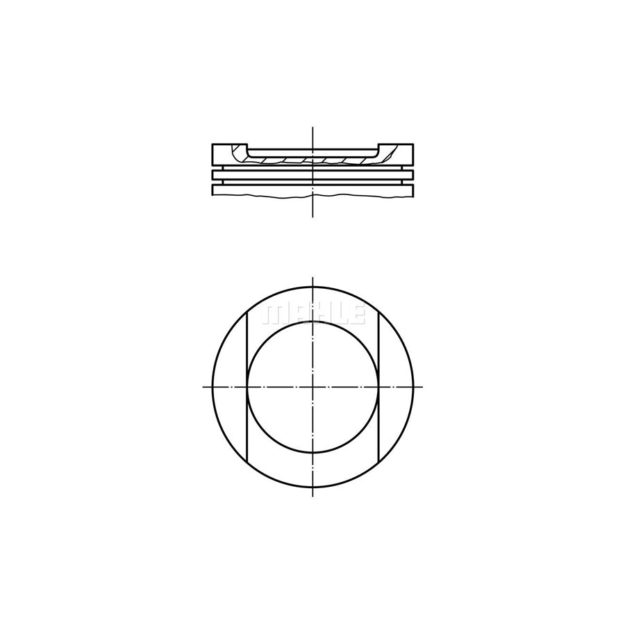 MAHLE ORIGINAL 034 98 00 Piston 82,51 mm, without cooling duct