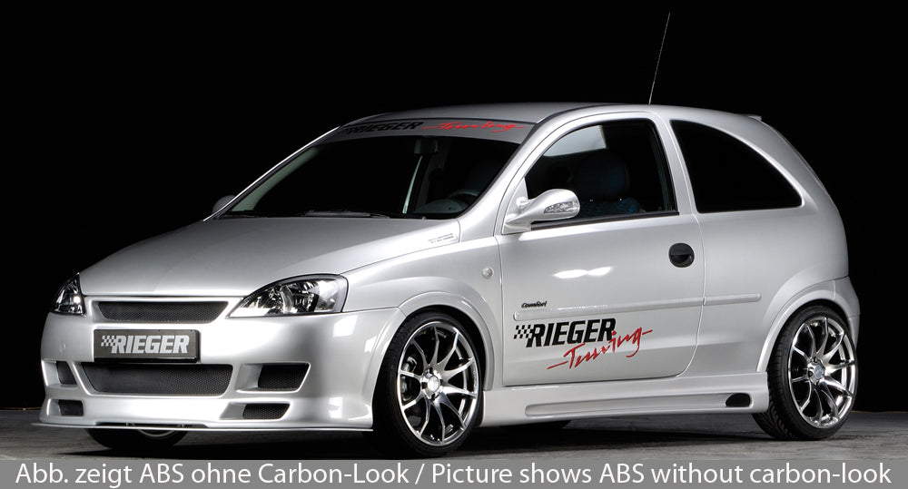 Rieger 00099312 Opel Corsa C Right Side Skirt - Carbon-Look