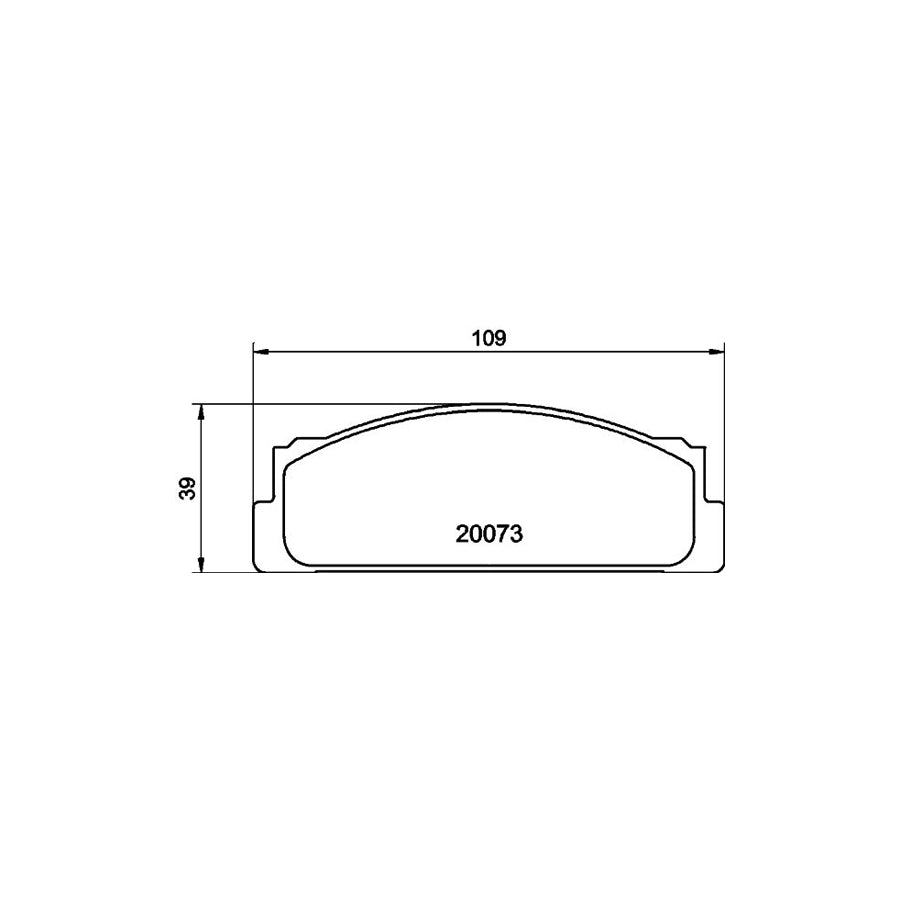 Hella 8DB 355 007 111 Brake Pad Set Not Prepared For Wear Indicator