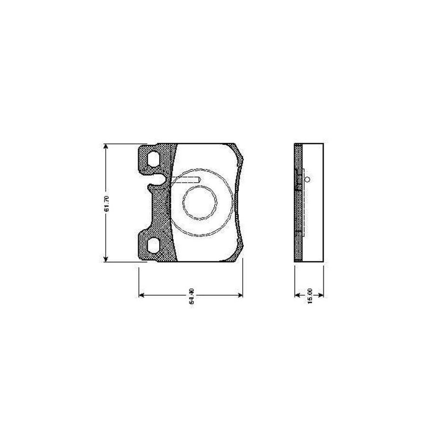 Bosch 0986Tb2085 Brake Pad Set Excl Wear Warning Contact