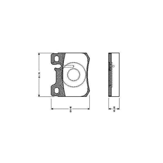 Bosch 0986Tb2085 Brake Pad Set Excl Wear Warning Contact