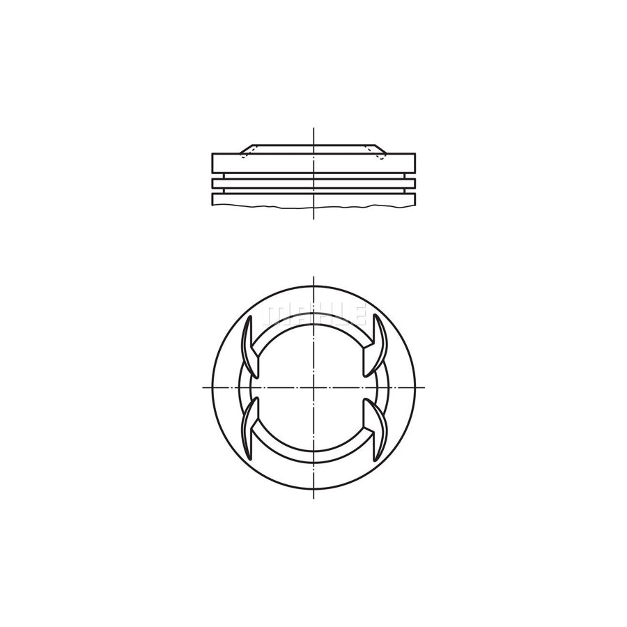 MAHLE ORIGINAL 063 10 02 Piston 82,6 mm, without cooling duct