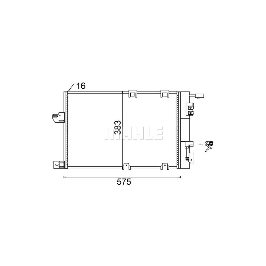 MAHLE ORIGINAL AC 339 000S Air conditioning condenser without dryer
