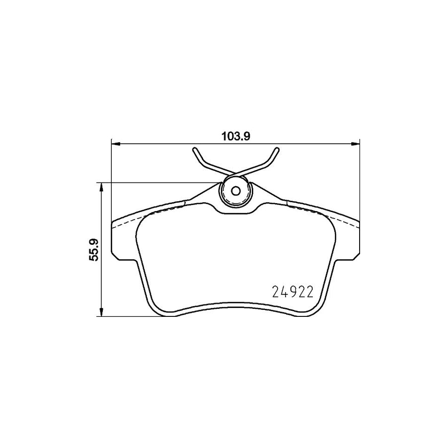 Hella 8DB 355 031 811 Brake Pad Set Not Prepared For Wear Indicator With Brake Caliper Screws With Accessories