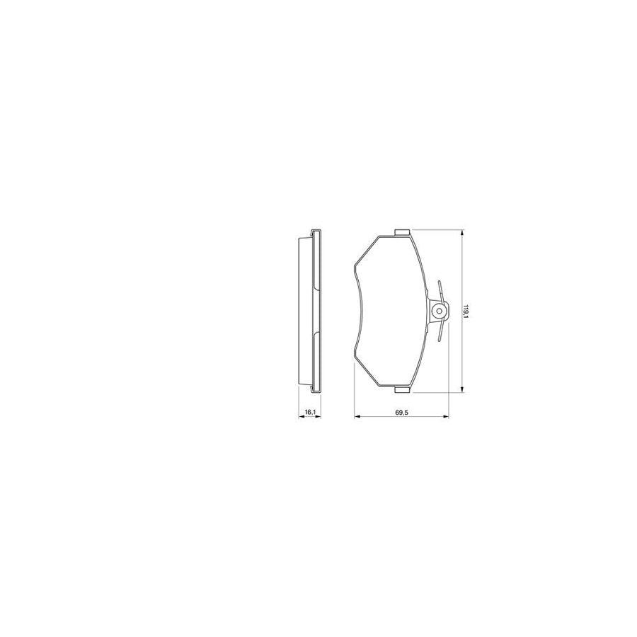 Bosch 0986424468 Brake Pad Set Front Axle Rear Axle With Mounting Manual BPVWF5