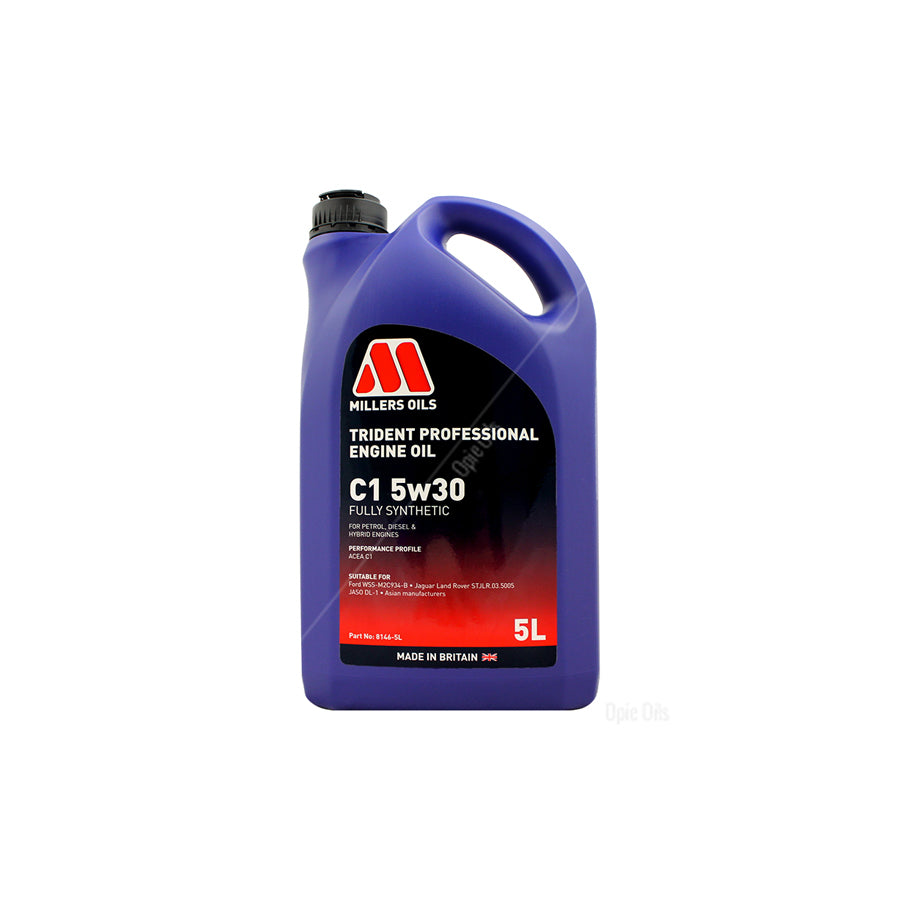 Millers Oils Trident Professional C1 5W-30 Fully Synthetic Engine Oil 5l
