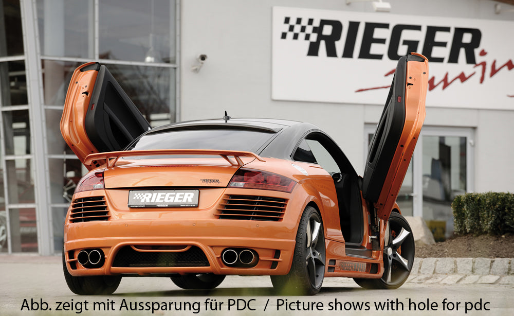 Rieger 00055157 Audi 8J TT Rear Bumper for Twin Tailpipe Left & Right