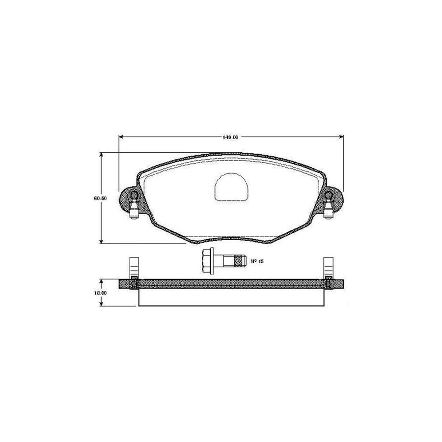 Bosch 0986Tb2819 Brake Pad Set Excl Wear Warning Contact With Bolts With Accessories