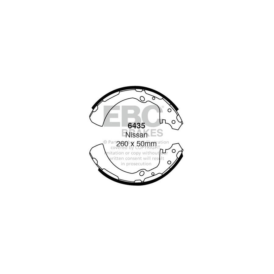 EBC 6435 Nissan Rear Brake Shoes 1 | Duco Car Parts UK Car Parts