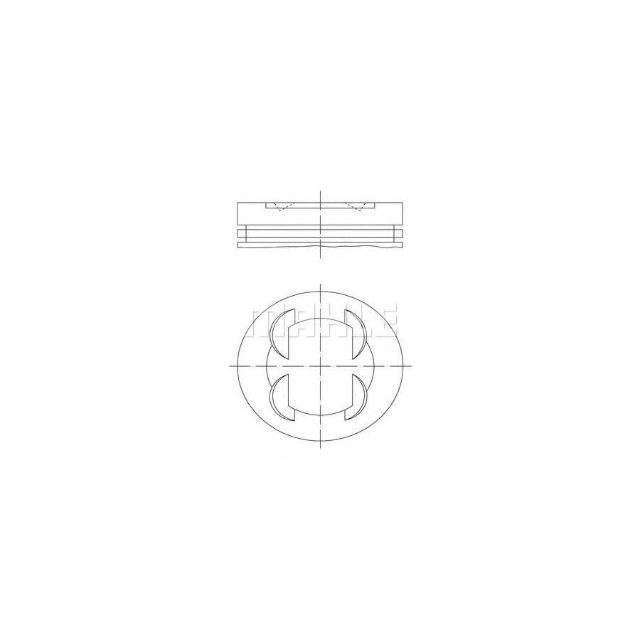 MAHLE ORIGINAL 002 55 01 Piston 92,5 mm, with piston rings