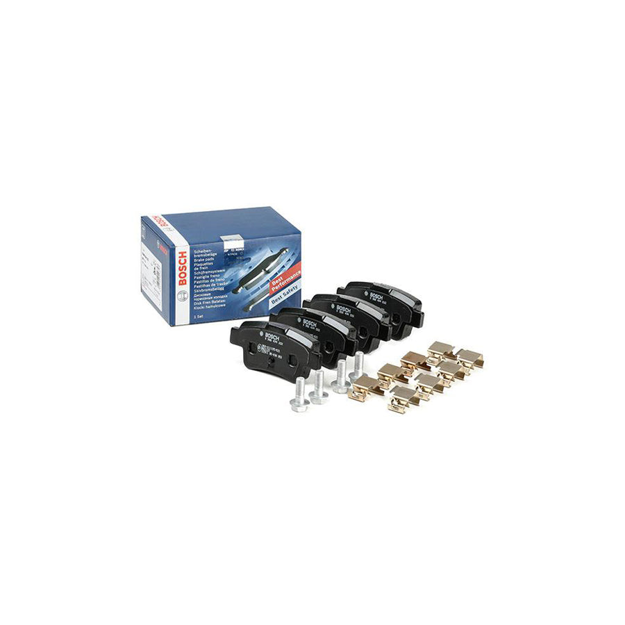 Bosch 0986494222 Brake Pad Set With Anti Squeak Plate With Bolts Screws With Accessories With Spring BP1174