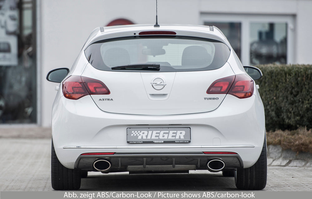 Rieger 00088065 Opel Astra J Rear Diffuser for Sport Tailpipe Left & Right - Glossy Black