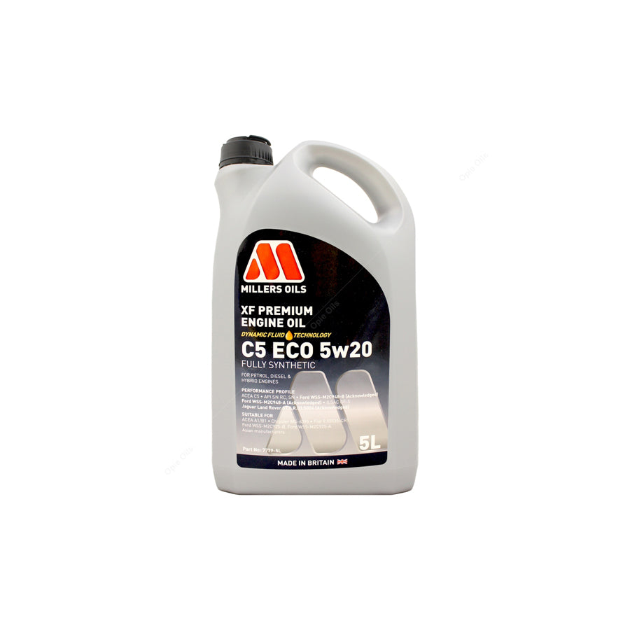 Millers Oils XF Premium C5 ECO 5W-20 Ford EcoBoost Fully Synthetic Engine Oil 5l