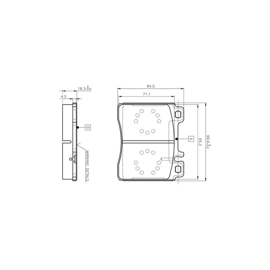 Bosch 0986Tb2023 Brake Pad Set Excl Wear Warning Contact