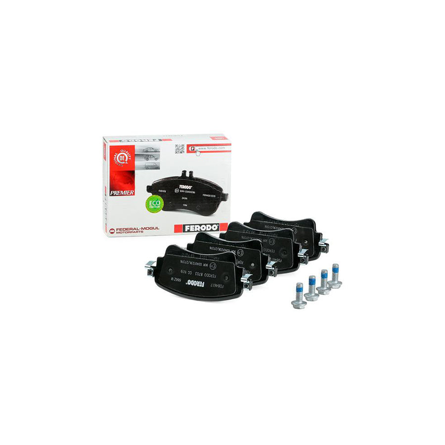 Ferodo Fdb4617 Brake Pad Set Premier Eco Friction Prepared For Wear Indicator With Accessories