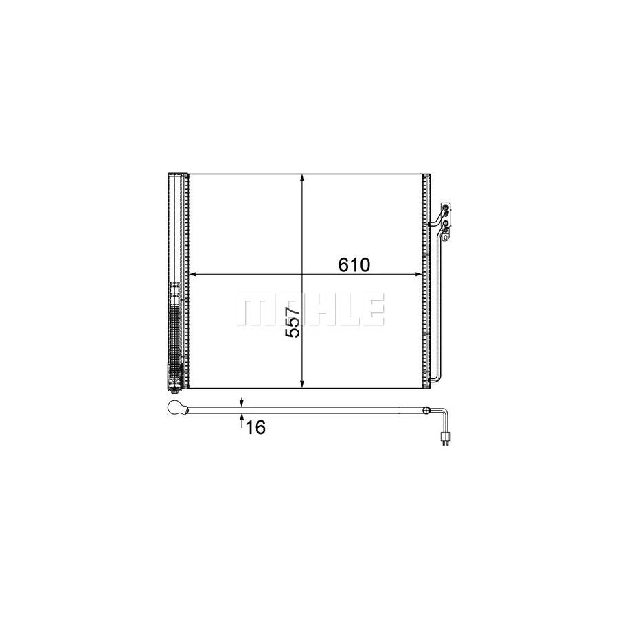 MAHLE ORIGINAL AC 586 000P Air conditioning condenser for LAND ROVER Range Rover III (L322) with dryer