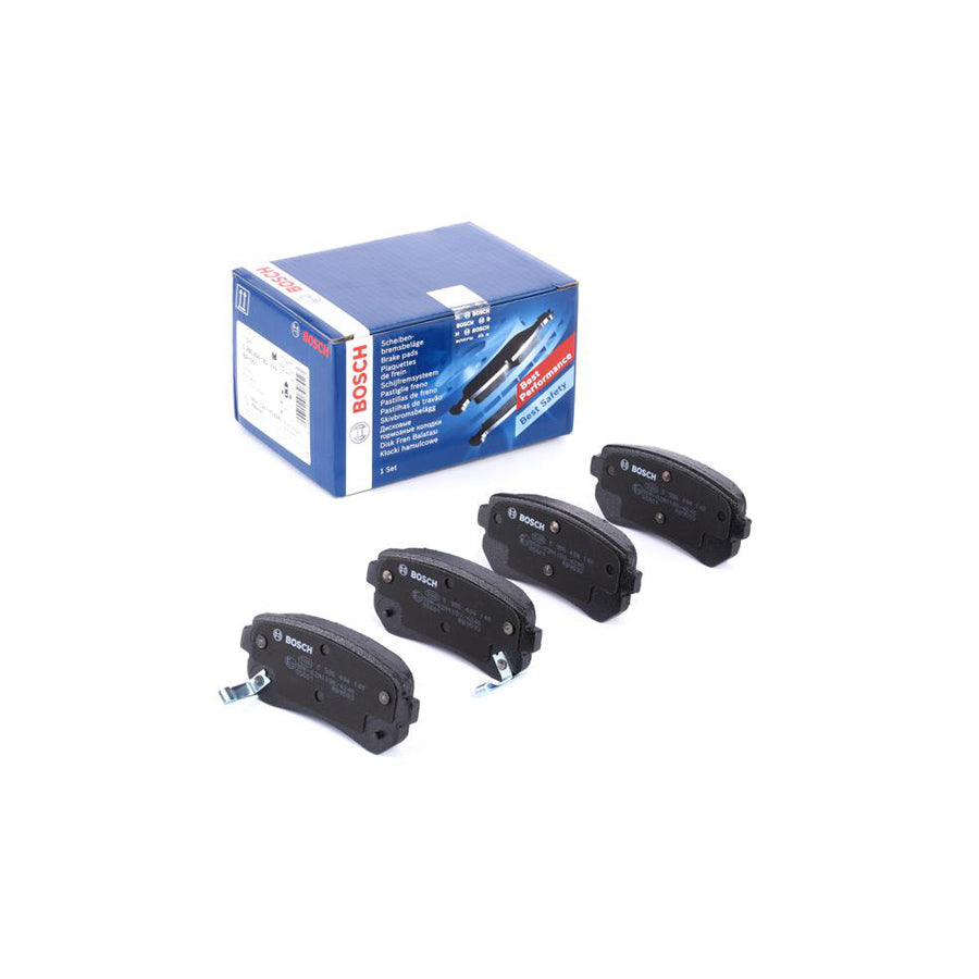 Bosch 0986494140 Brake Pad Set With Acoustic Wear Warning With Anti Squeak Plate With Mounting Manual BP1051