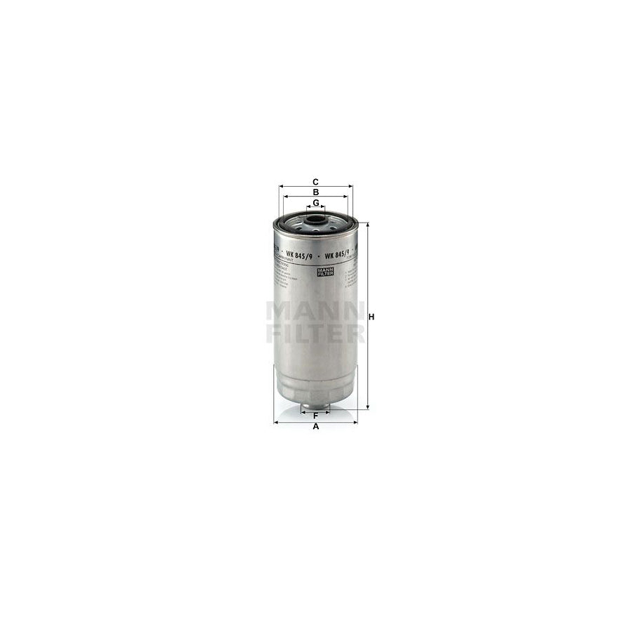 MANN-FILTER WK 845/9 Fuel filter for RENAULT TRUCKS MASCOTT Spin-on Filter