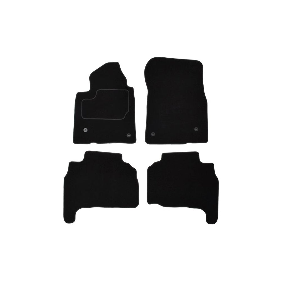 MAMMOOTH A041 TOY215 PRM 01 Floor mat set for TOYOTA Land Cruiser 200 (J200) Textile, Front and Rear, Quantity: 4, Black