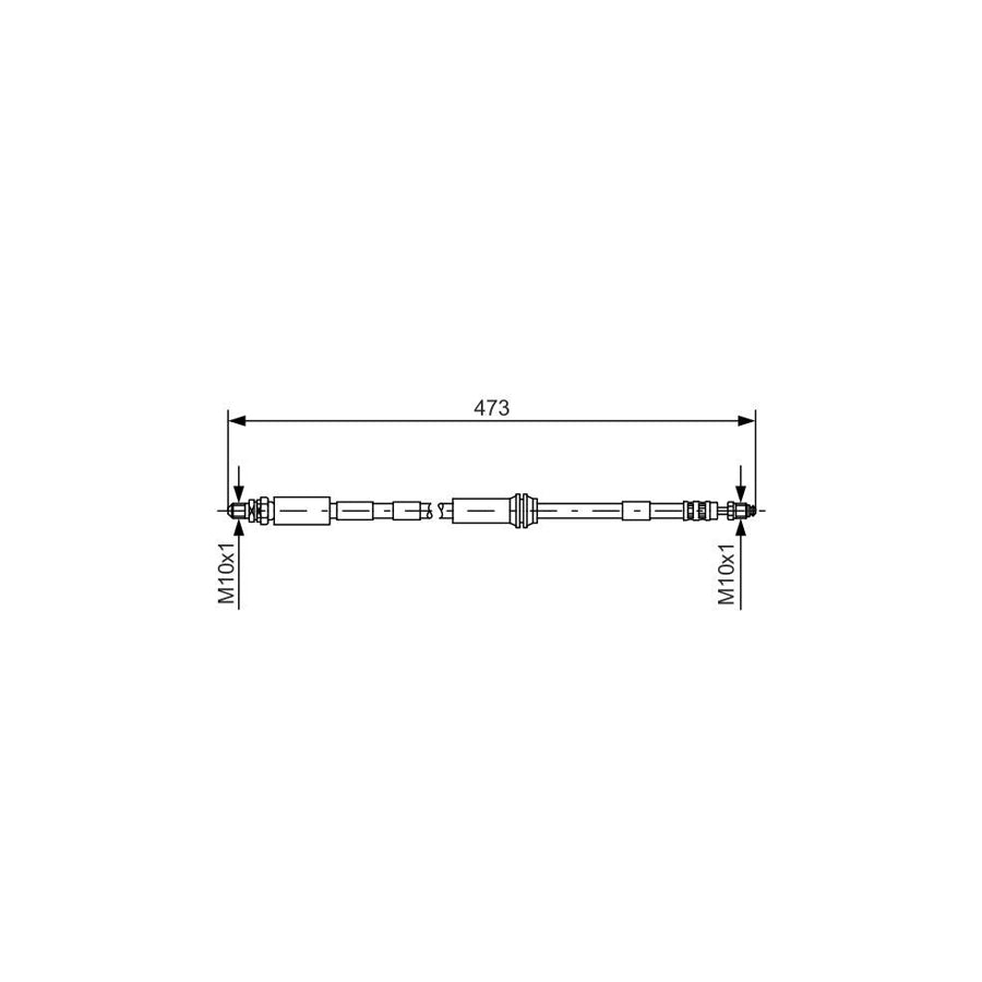 BOSCH 1 987 476 066 Brake Hose for FORD KA Hatchback RB 470Mm