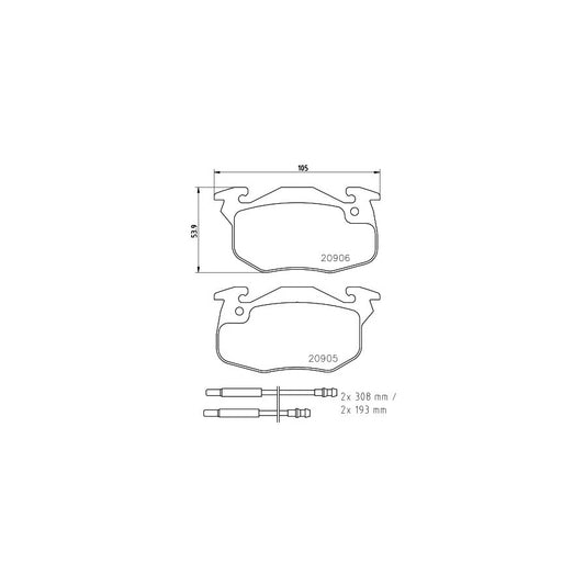 Hella 8DB 355 019 131 Brake Pad Set Incl Wear Warning Contact