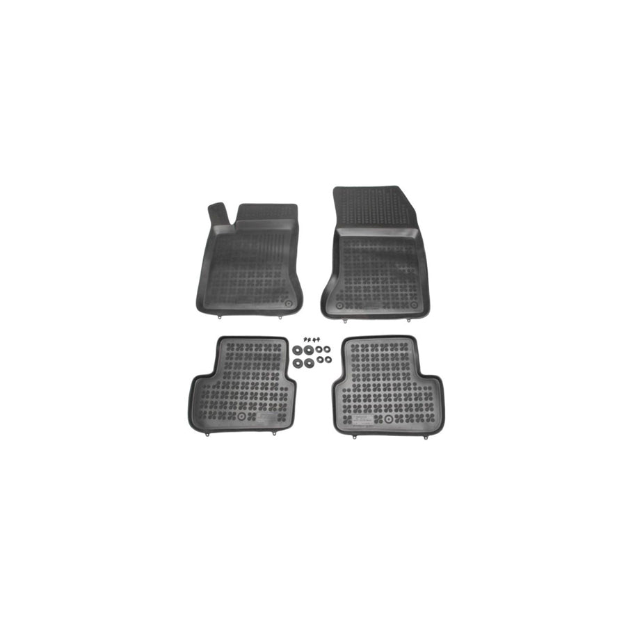 REZAW PLAST Tailored 201715 Floor mat set suitable for MERCEDES-BENZ B-Class (W246, W242) Elastomer, Front and Rear, Quantity: 4, Black