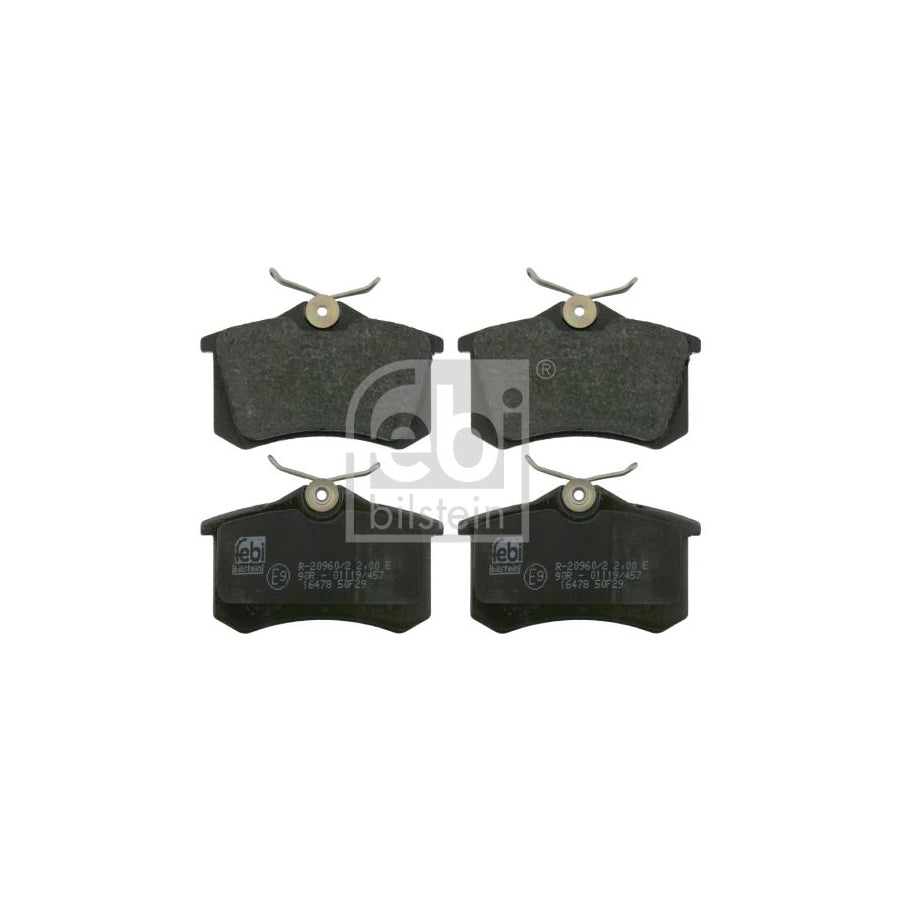Febi Bilstein 16478 Brake Pad Set Rear Axle
