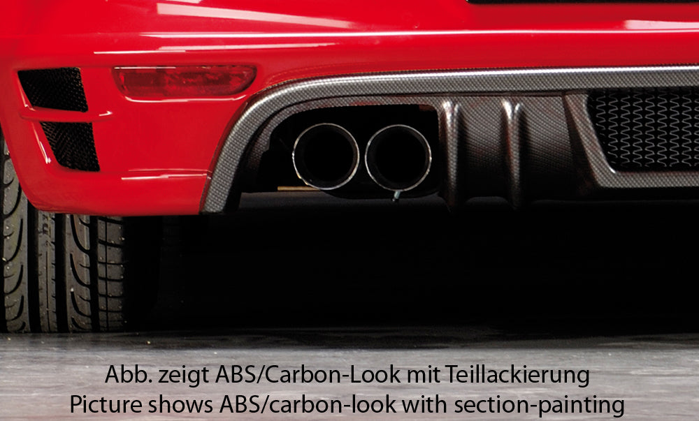 Rieger 00099319 Opel Astra H GTC Rear Diffuser for Twin Tailpipe Left & Right - Carbon-Look
