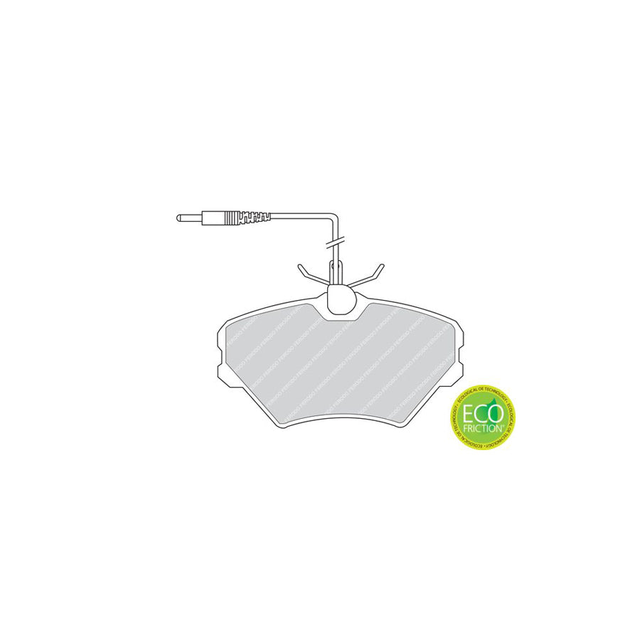 Ferodo Premier Eco Friction Fdb972 Brake Pad Set For Renault Laguna I Hatchback B56 Incl Wear Warning Contact Without Accessories