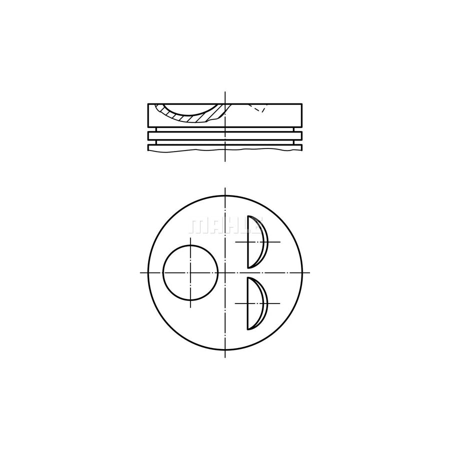 MAHLE ORIGINAL 503 96 00 Piston for PORSCHE 944 Coupe 104,0 mm, without cooling duct