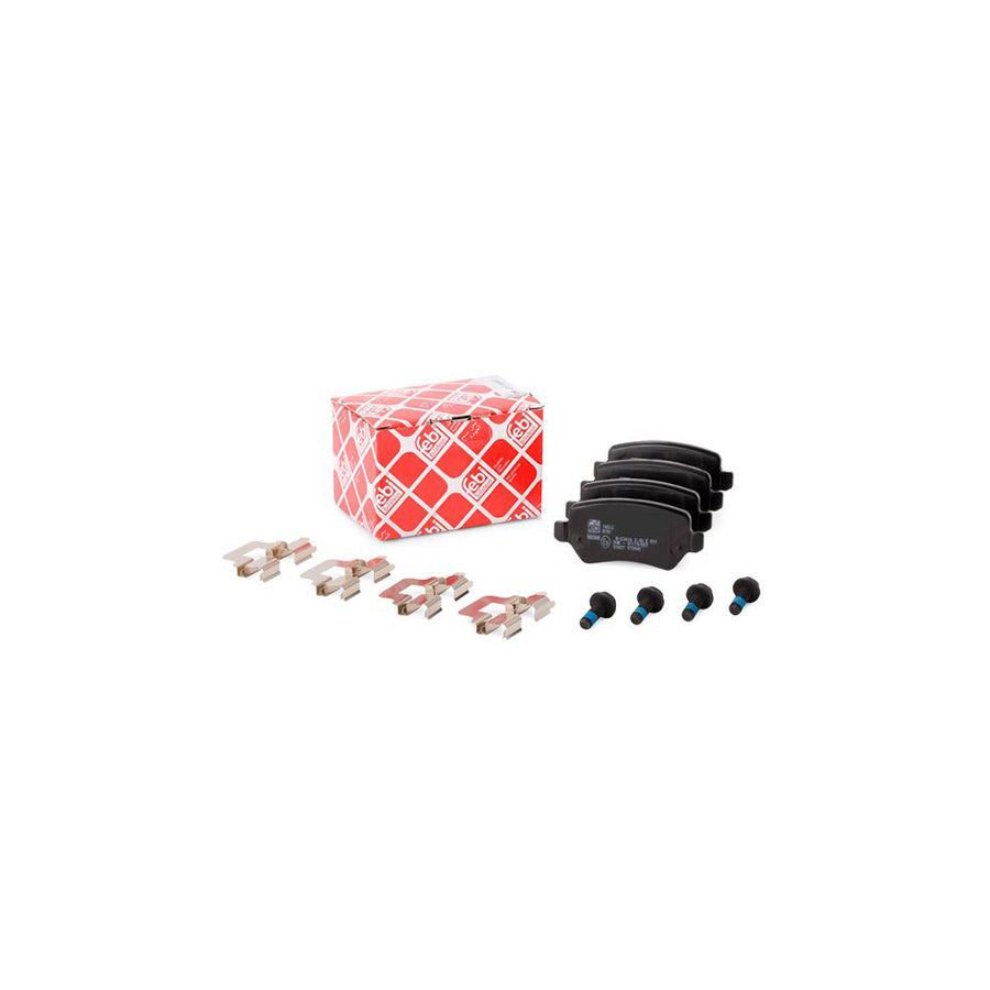 Febi Bilstein 16512 Brake Pad Set Rear Axle Excl Wear Warning Contact With Acoustic Wear Warning With Attachment Material