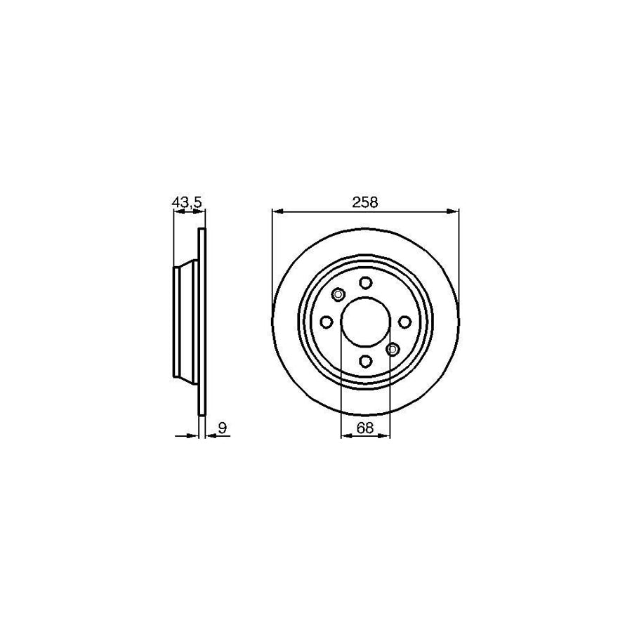 BOSCH 0 986 478 374 Brake Disc Solid Oiled