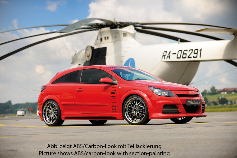 Rieger 00099318 Opel Astra H Right Side Skirt (GTC & Twin-Top) - Carbon-Look
