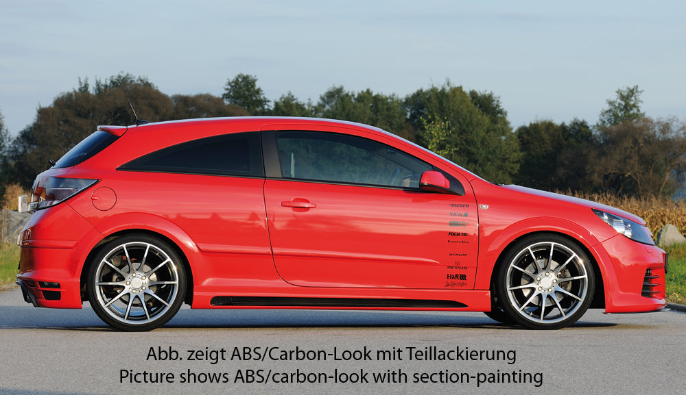 Rieger 00099318 Opel Astra H Right Side Skirt (GTC & Twin-Top) - Carbon-Look