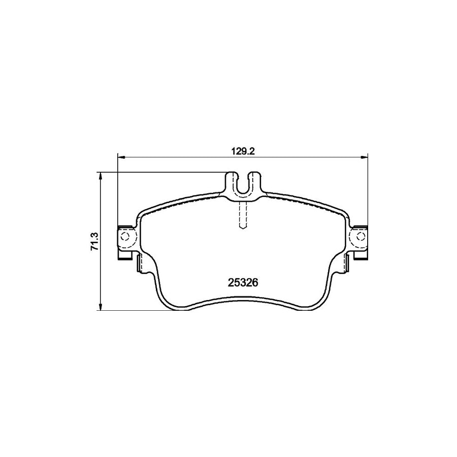 Hella 8DB 355 019 751 Brake Pad Set Prepared For Wear Indicator With Brake Caliper Screws