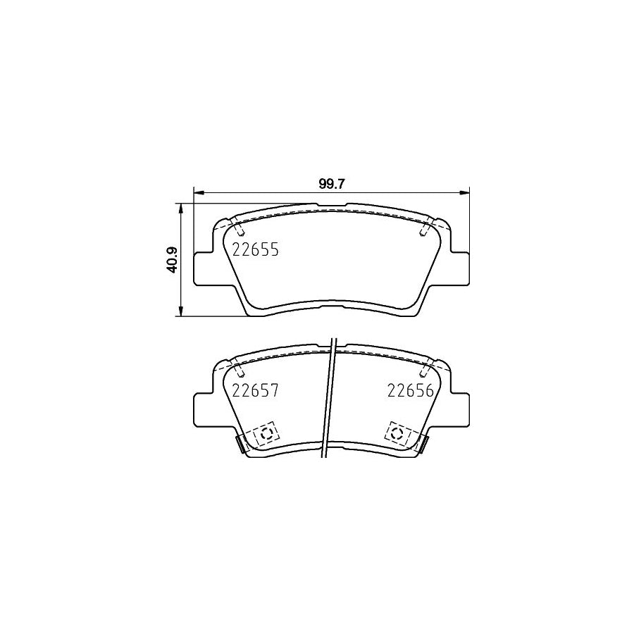 Hella 8DB 355 031 681 Brake Pad Set Incl Wear Warning Contact With Accessories