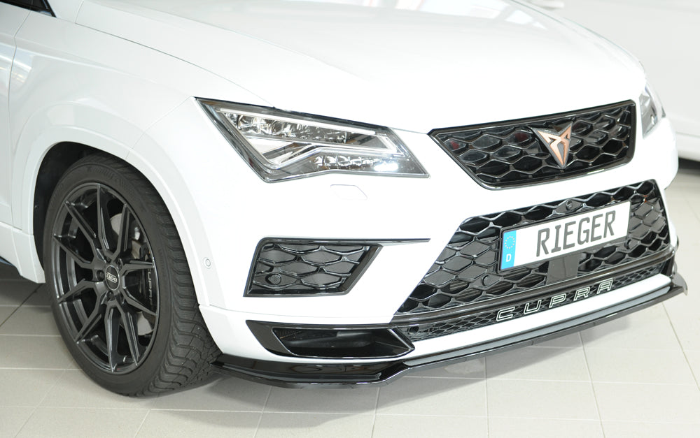 Rieger 00088227 SEAT 5FP Ateca Cupra Front Splitter - Glossy Black